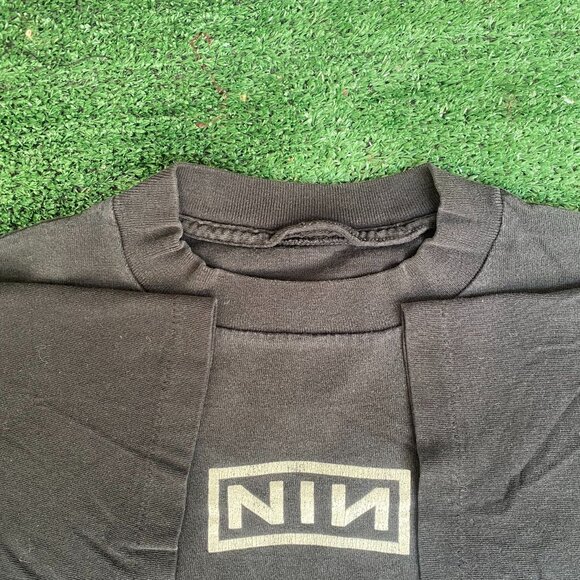 Vintage 90s Nine Inch Nails Shirt Metal Rock Band Logo Tee - Picture 4 of 7